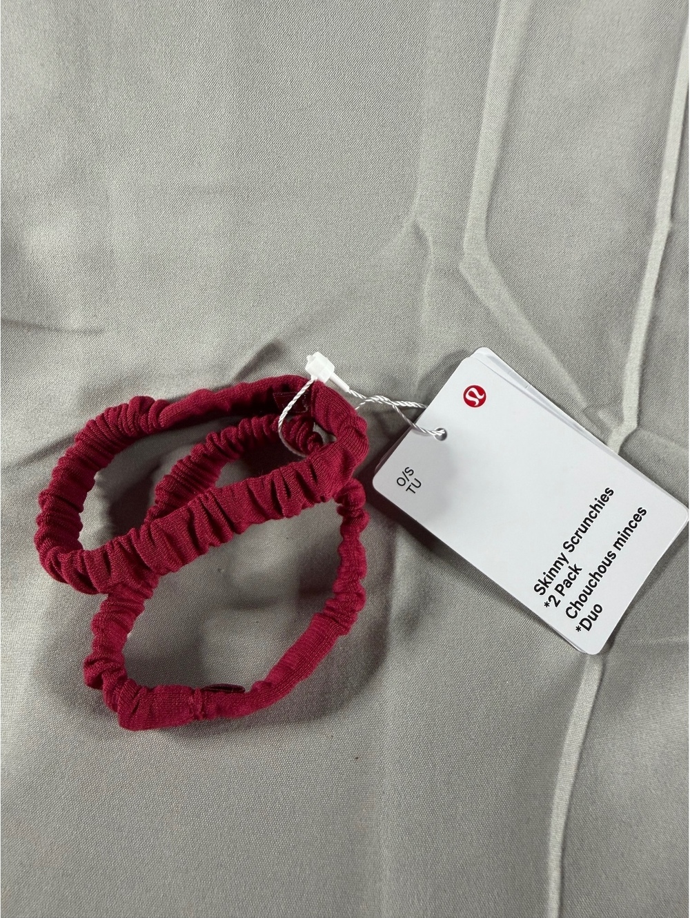 Lululemon Skinny Scrunchies 2 Pack in Berry Rumble NWTs